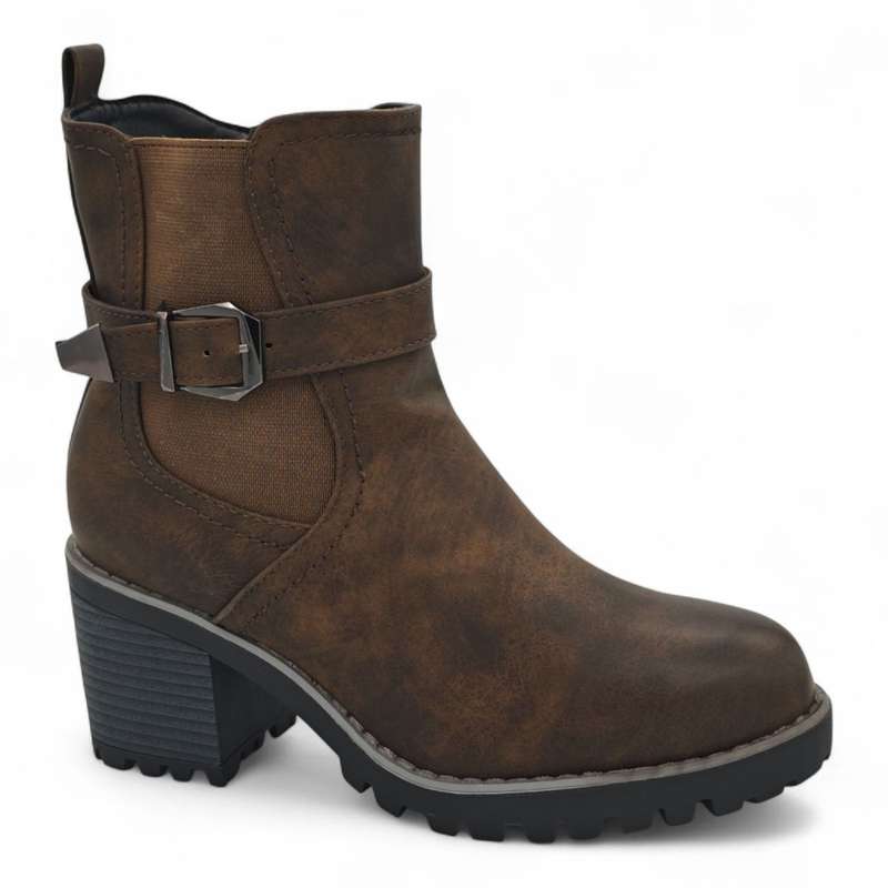 TTP Women's Ankle Boots with Elastic side and Side Zipper HTM-3