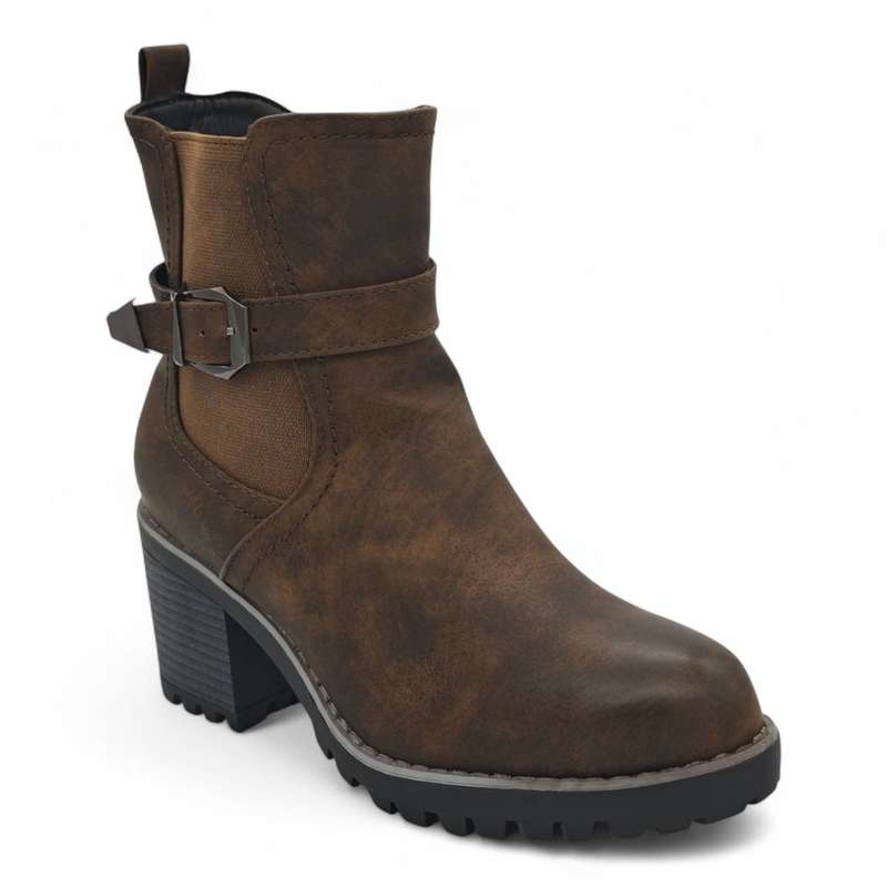 TTP Women's Ankle Boots with Elastic side and Side Zipper HTM-3