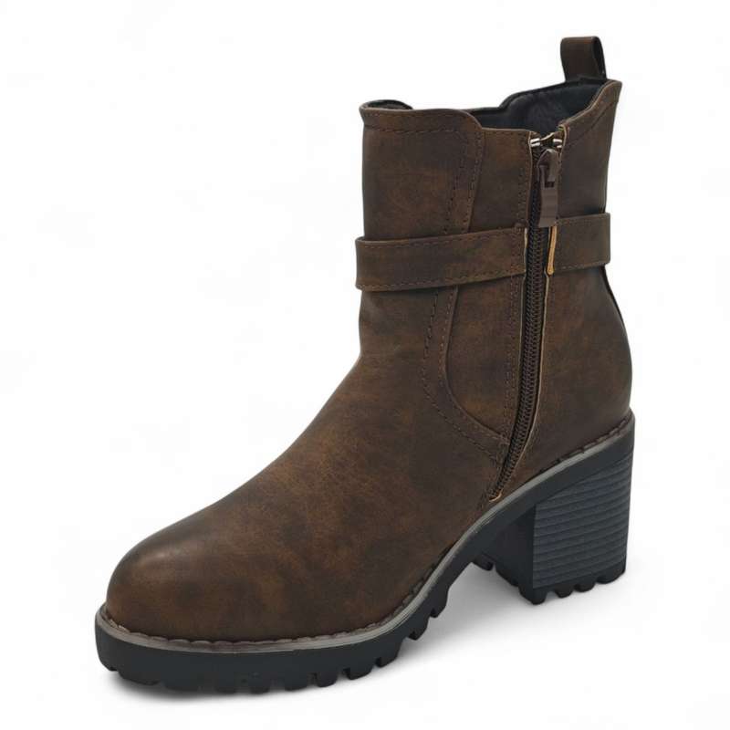 TTP Women's Ankle Boots with Elastic side and Side Zipper HTM-3