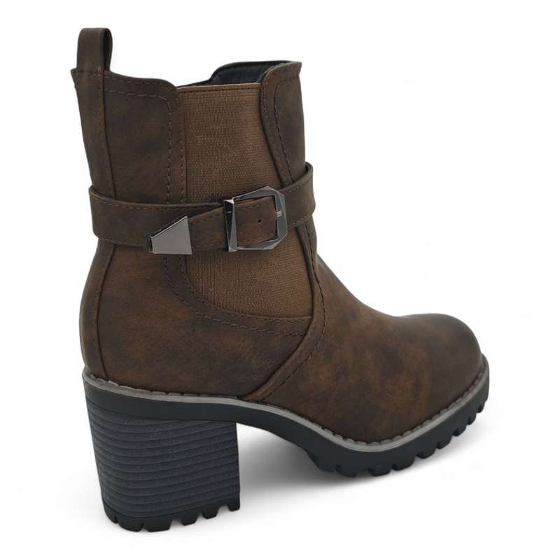 TTP Women's Ankle Boots with Elastic side and Side Zipper HTM-3