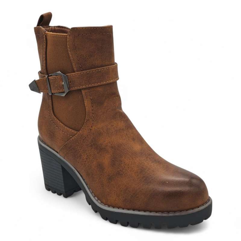TTP Women's Ankle Boots with Elastic side and Side Zipper HTM-3