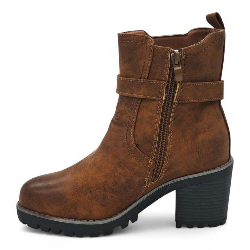 TTP Women's Ankle Boots with Elastic side and Side Zipper HTM-3