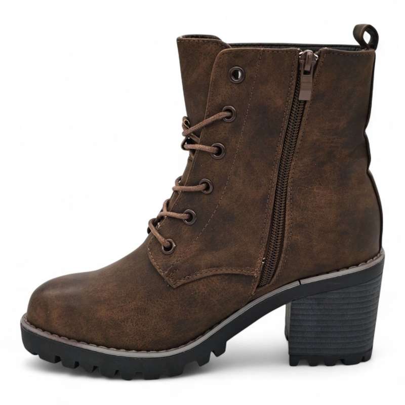 TTP Women's Lace up Ankle Boots with Side Zipper HTM-5