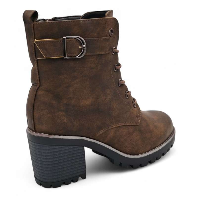 TTP Women's Lace up Ankle Boots with Side Zipper HTM-5