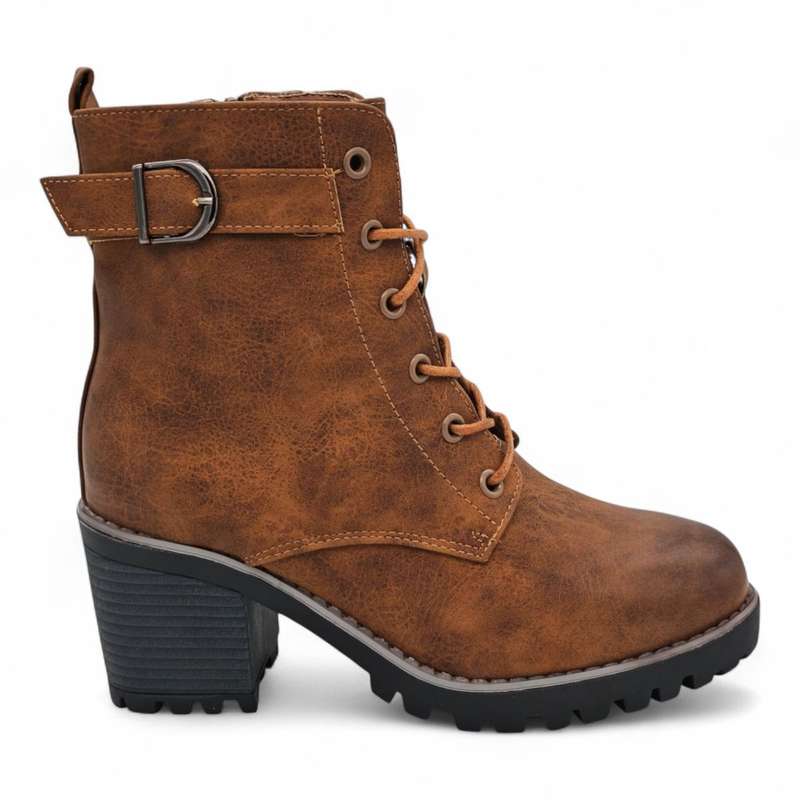 TTP Women's Lace up Ankle Boots with Side Zipper HTM-5