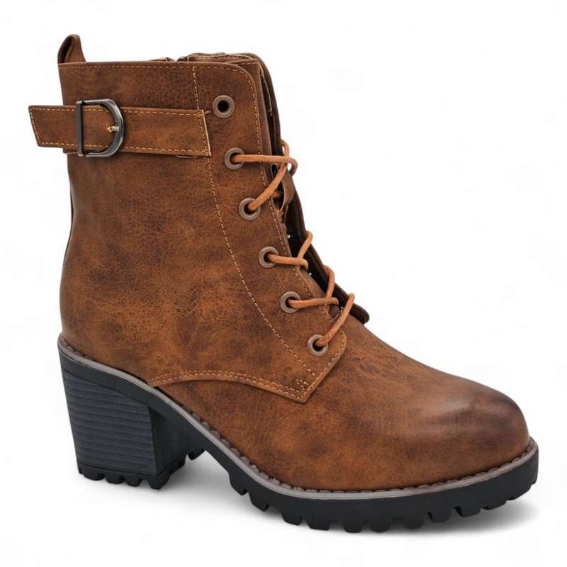 TTP Women's Lace up Ankle Boots with Side Zipper HTM-5