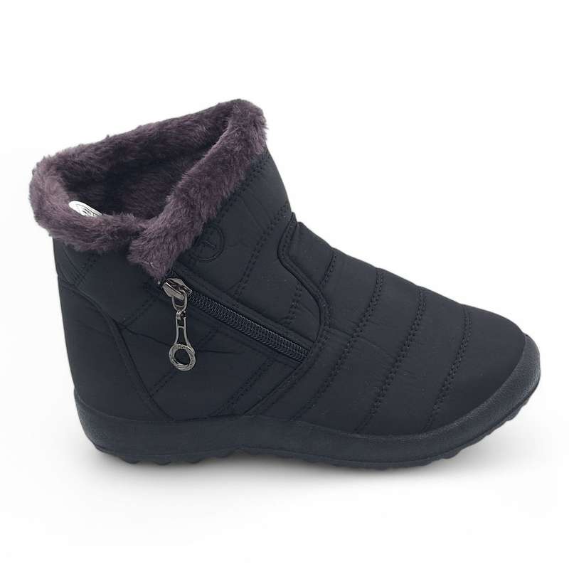 TTP Women Polar Ankle Boot with Side Zipper and Fur Lining M550