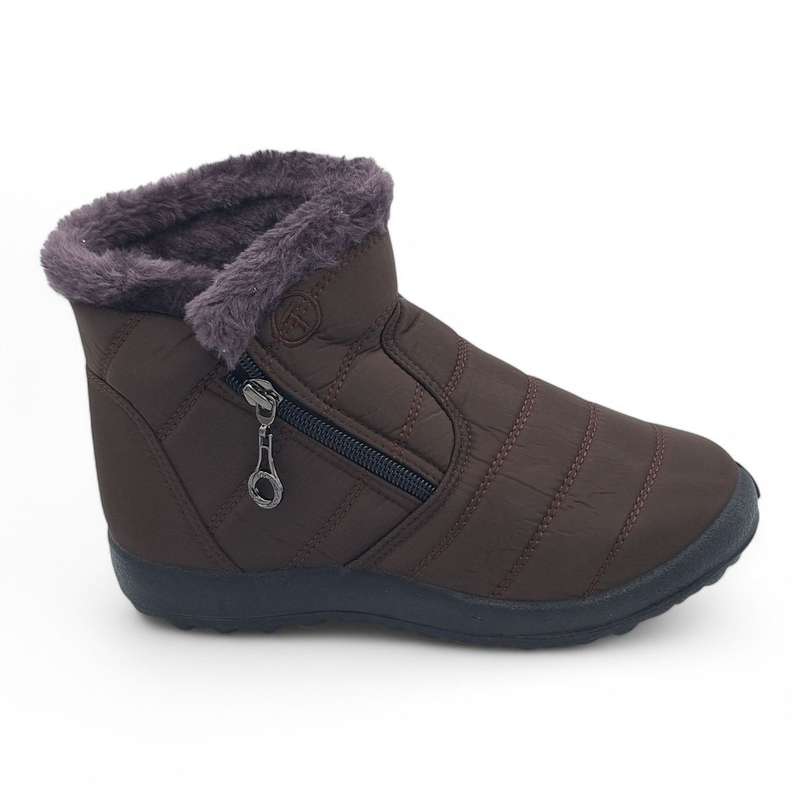 TTP Women Polar Ankle Boot with Side Zipper and Fur Lining M550
