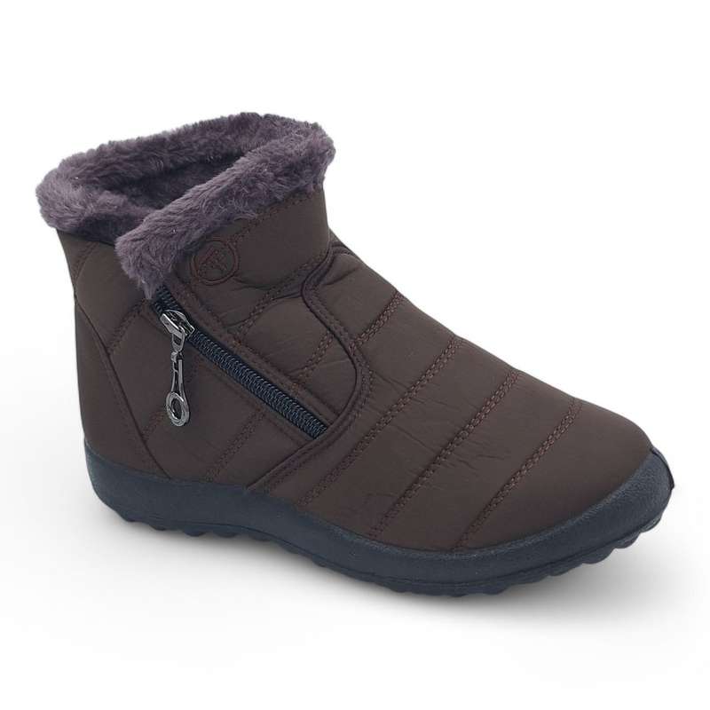 TTP Women Polar Ankle Boot with Side Zipper and Fur Lining M550