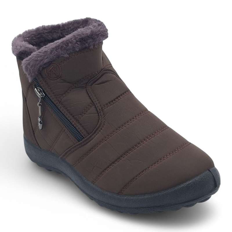 TTP Women Polar Ankle Boot with Side Zipper and Fur Lining M550