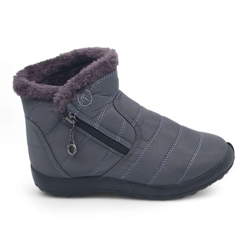 TTP Women Polar Ankle Boot with Side Zipper and Fur Lining M550