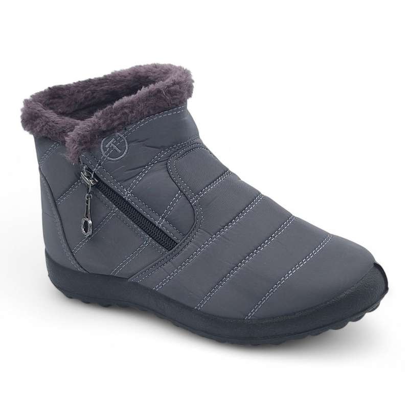 TTP Women Polar Ankle Boot with Side Zipper and Fur Lining M550