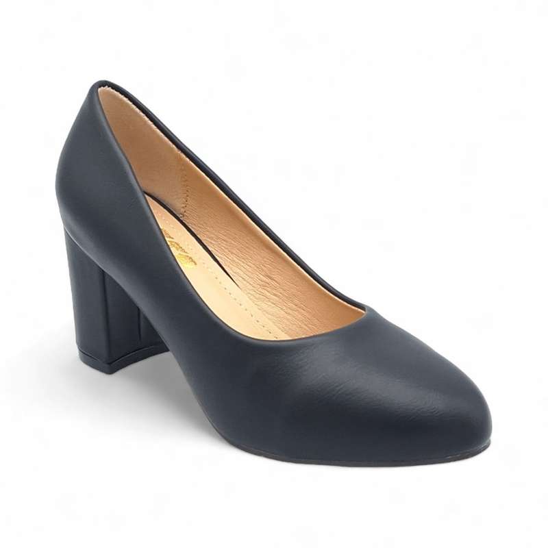 TTP Women Elegant PU Block Heels JSF78