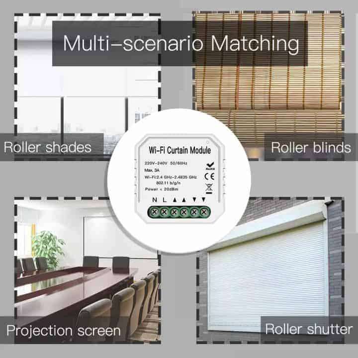 Smart Curtain, Blind, Screen Module (Upgrade Existing + Override) | WiFi Tuya Smart Life