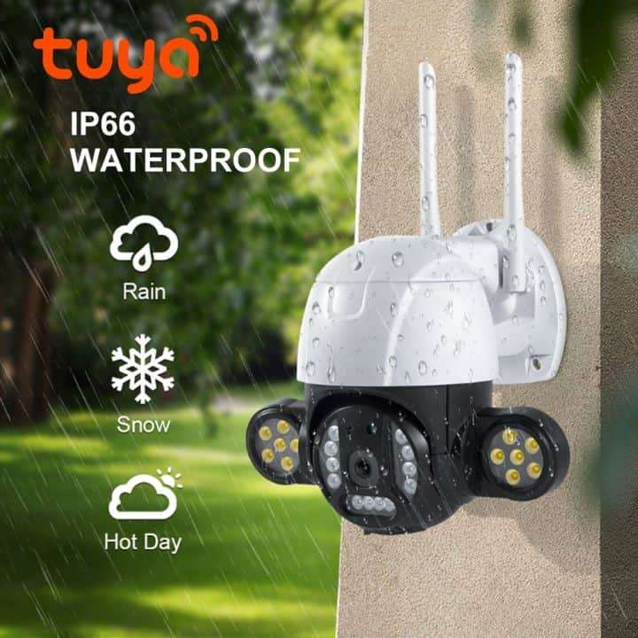 Smart PTZ CCTV Camera 3MP H265 | Motion Detection, Audio, Rotate, Waterproof | WiFi Tuya Smart Life