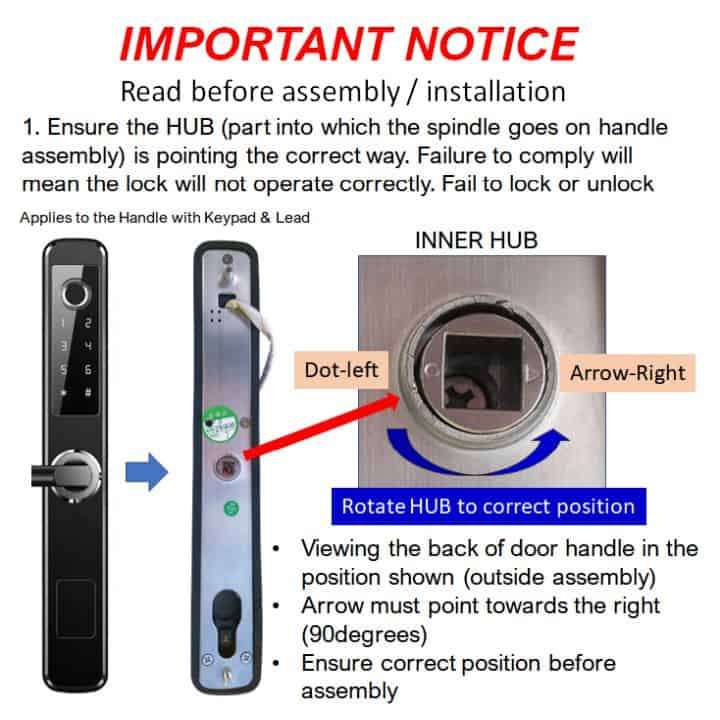 Smart F2 Door Lock, Fingerprint, Card, Code, Key | IP65 Outdoor | WiFi Tuya Smart Life