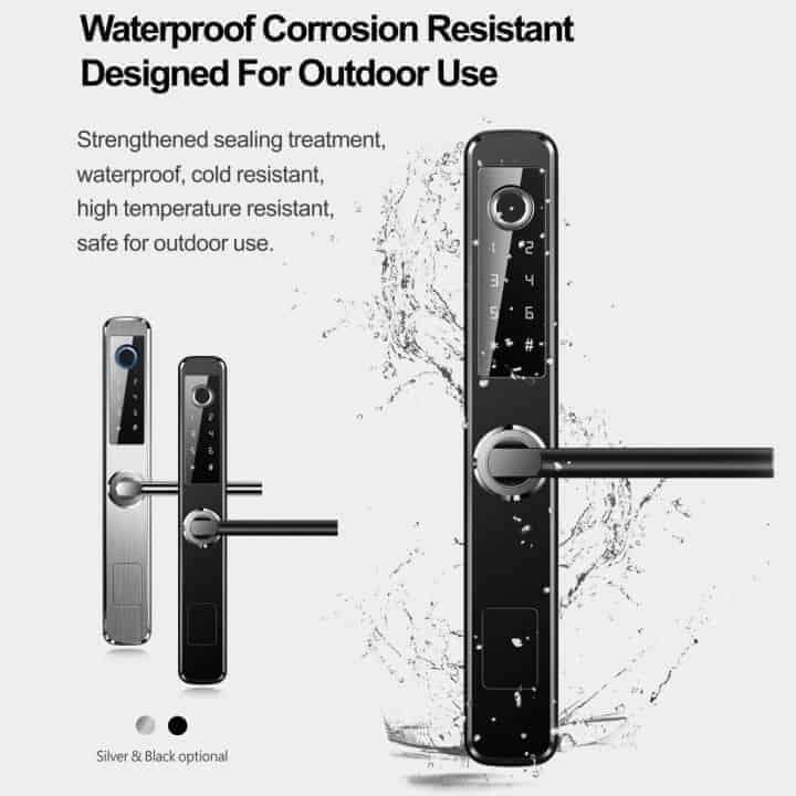Smart F2 Door Lock, Fingerprint, Card, Code, Key | IP65 Outdoor | WiFi Tuya Smart Life