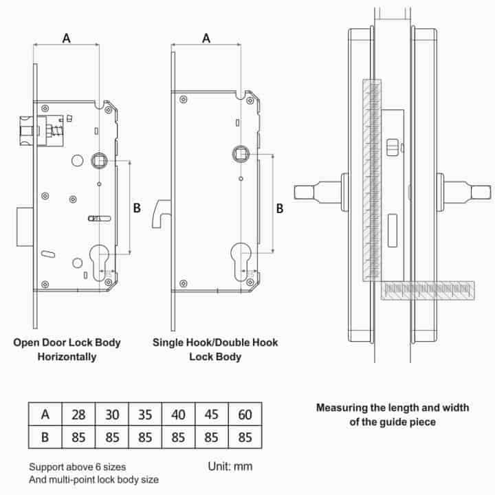 Smart F2 Door Lock, Fingerprint, Card, Code, Key | IP65 Outdoor | WiFi Tuya Smart Life