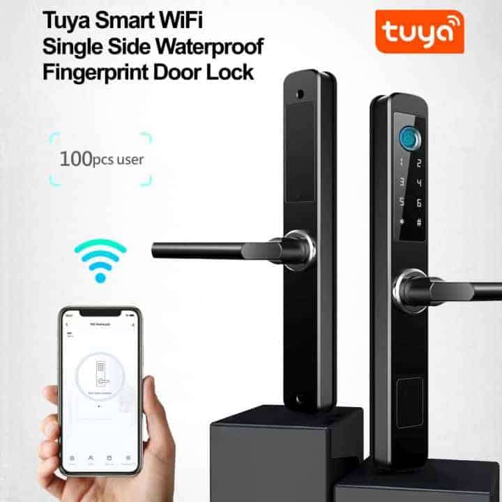 Smart F2 Door Lock, Fingerprint, Card, Code, Key | IP65 Outdoor | WiFi Tuya Smart Life