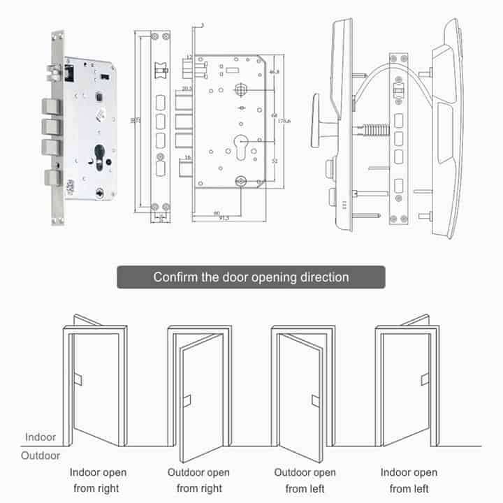 Smart S924max Door Lock, Facial Recognition, Fingerprint, Card, Code, Key | WiFi Tuya Smart Life