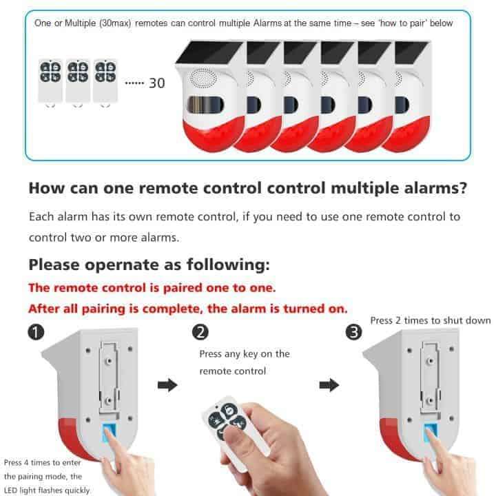 Smart Wireless PIR Motion Sensor | Outdoor Solar | Alarm+ Strobe | WiFi Tuya Smart Life