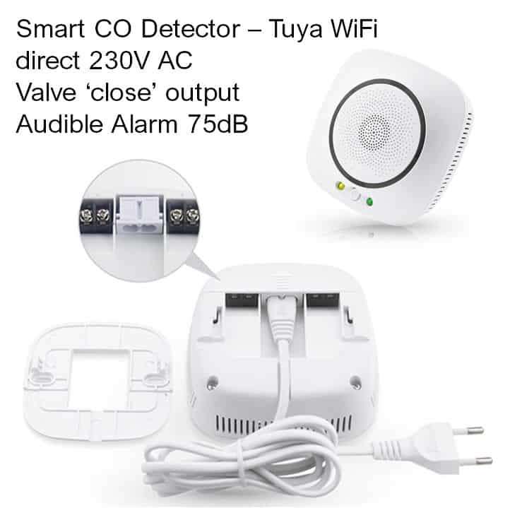 Smart Carbon Monoxide (CO) Detector | Valve Close & Alarm | WiFi Tuya Smart Life
