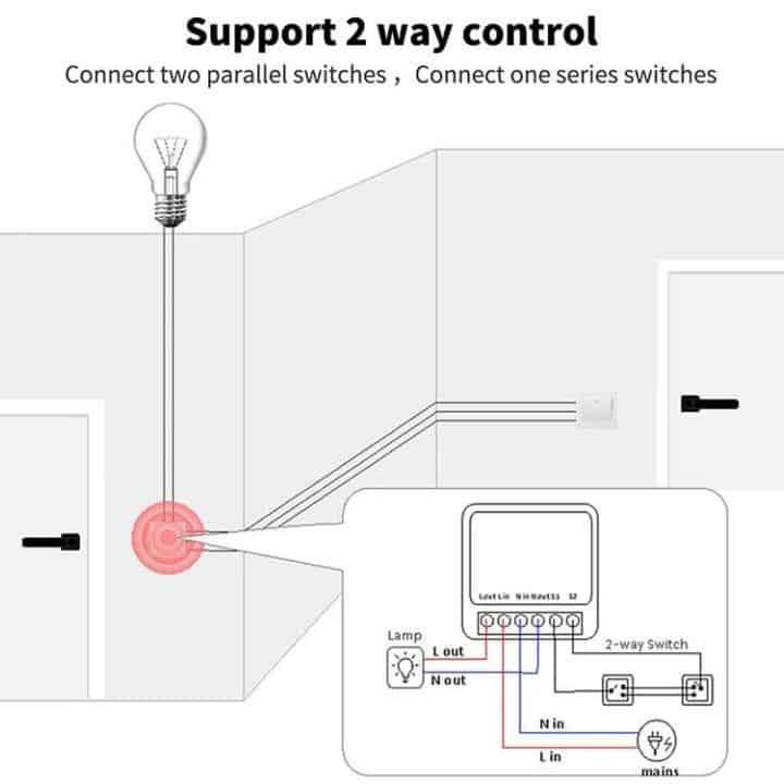 Smart Switch Basic 16A 3.6kW | Mini Module | WiFi Tuya Smart Life