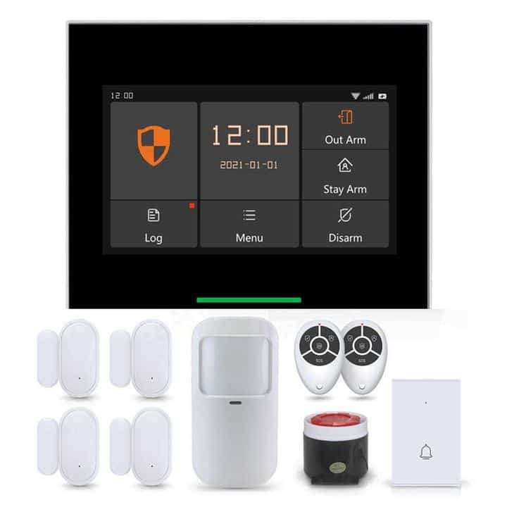 Smart Security Alarm Panel Kit | WiFi, Cell Network & 433Mhz | WiFi Tuya Smart Life