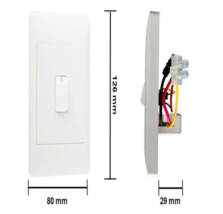 Smart WiFi Mechanical Light Switch, 1 Gang | Neutral Wire + BT | WiFi Tuya Smart Life