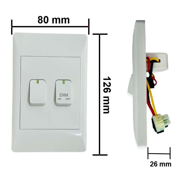 Smart Mechanical Hybrid Switch  2 Gang, 1 Dimmer + 1 Light | Neutral Wire + BT | WiFi Tuya Sma...