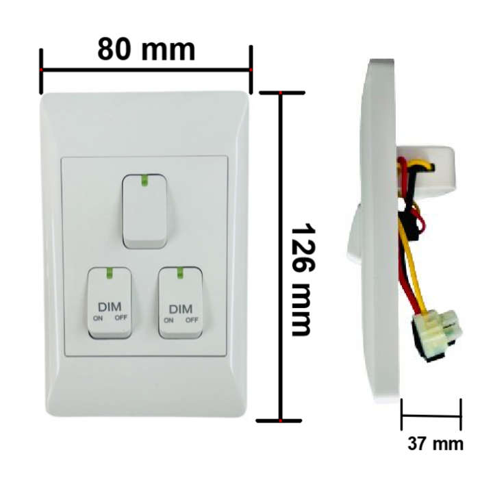 Smart Mechanical Hybrid Switch  3 Gang, 2 Dimmer + 1 Light | Neutral Wire + BT | WiFi Tuya Sma...