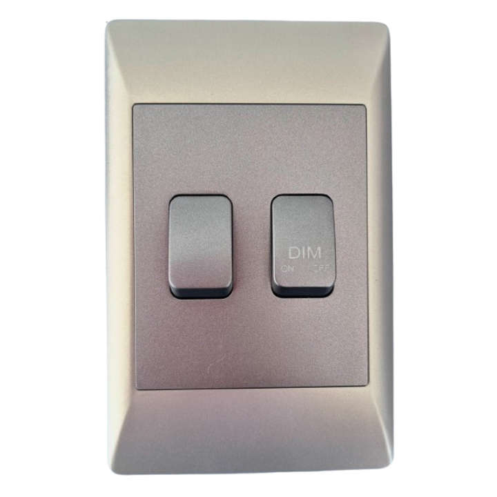 Smart Mechanical Hybrid Switch  2 Gang, 1 Dimmer + 1 Light | Neutral Wire + BT | WiFi Tuya Sma...