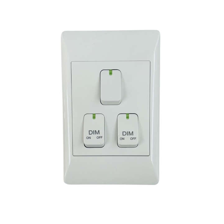 Smart Mechanical Hybrid Switch  3 Gang, 2 Dimmer + 1 Light | Neutral Wire + BT | WiFi Tuya Sma...