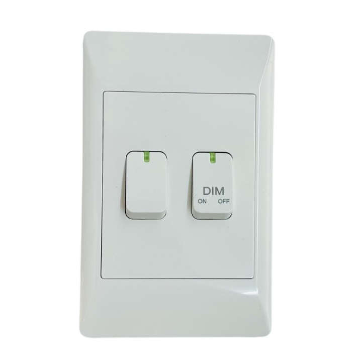 Smart Mechanical Hybrid Switch  2 Gang, 1 Dimmer + 1 Light | Neutral Wire + BT | WiFi Tuya Sma...