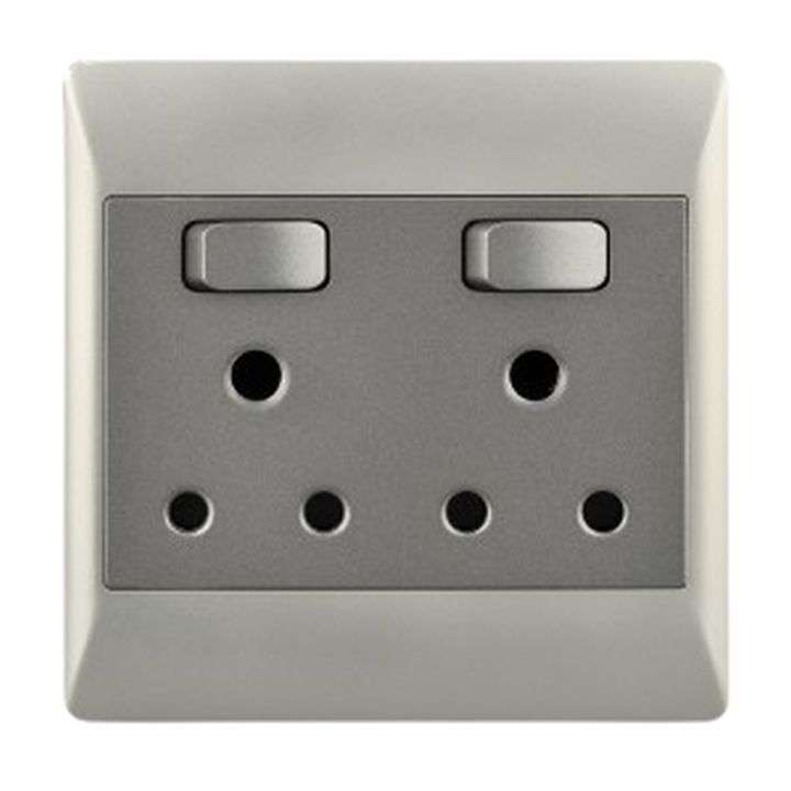 Smart Mechanical Dual Wall Socket SA 3-pin 16A | WiFi Tuya Smart Life