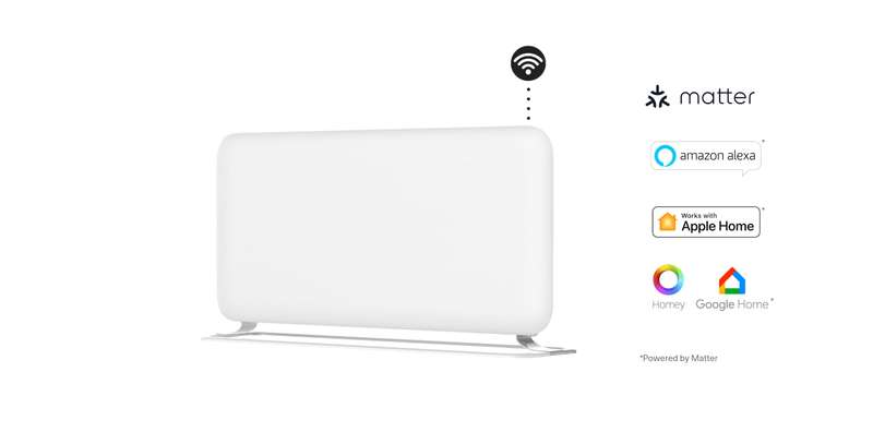 Mill Invisible WiFi panel heater 1500W with dual usage - White