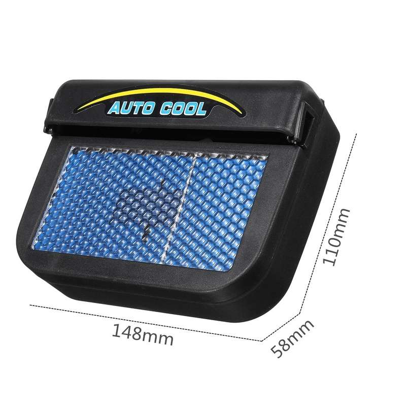 Auto Cool Solar Powered Fan Ventilation System Car Cooler