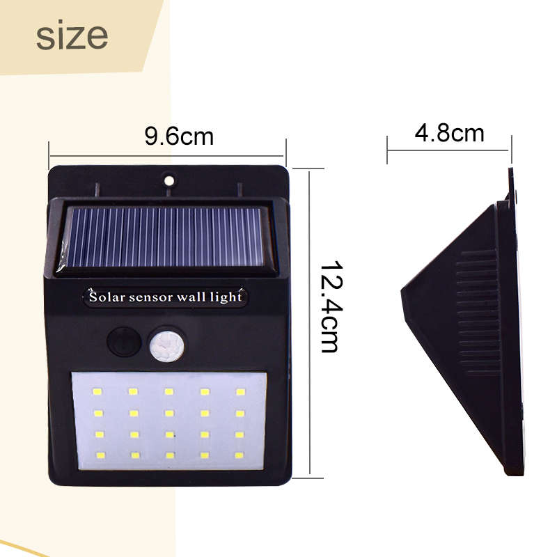 20 LED Solar Light Motion Sensor Waterproof Wireless Solar Power Lamp Outdoor Garden Wall Yard
