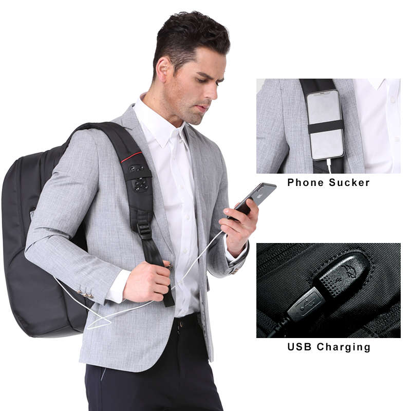 15" Anti Theft Laptop Backpack With External USB Charging Port