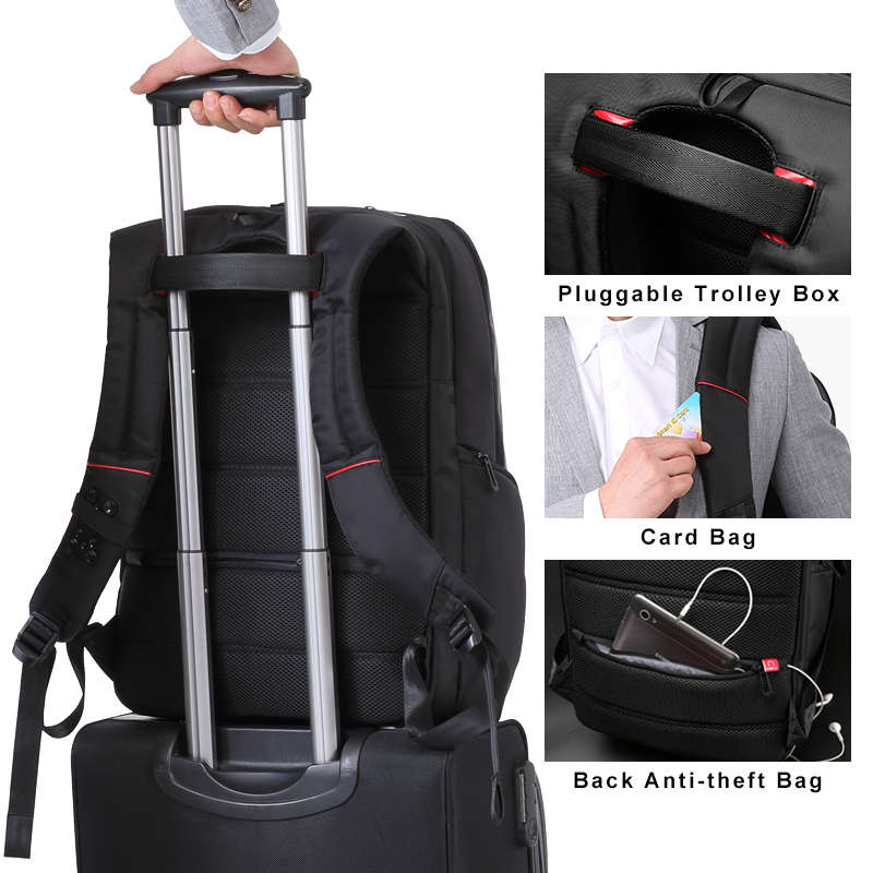 15" Anti Theft Laptop Backpack With External USB Charging Port