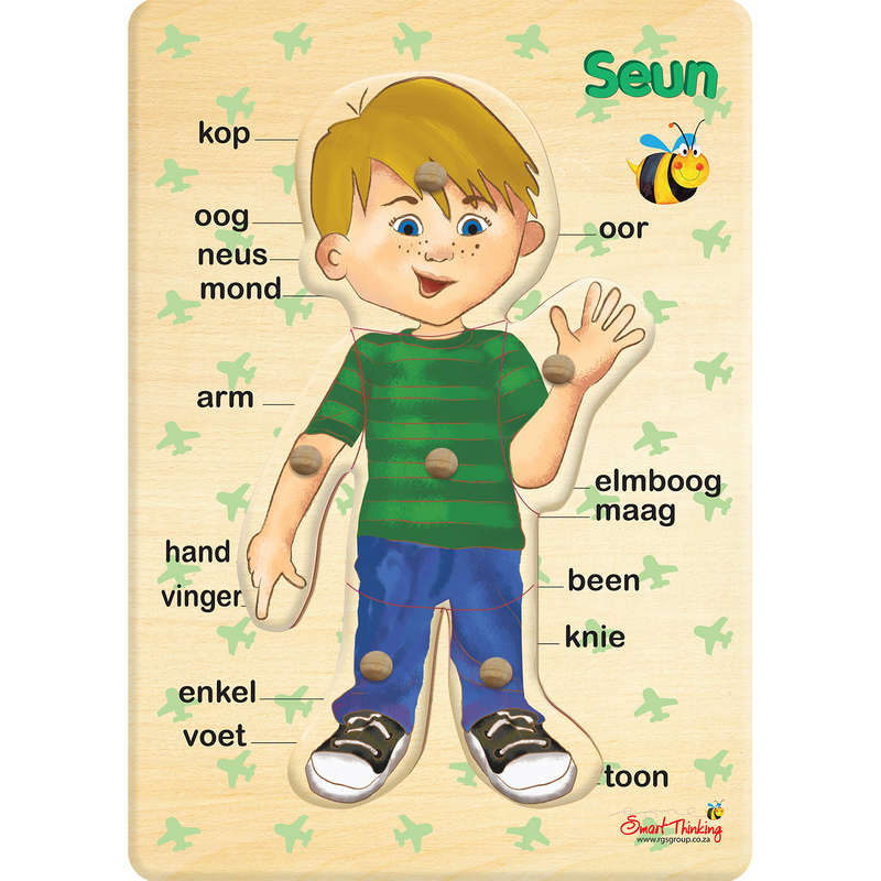 My Liggaam - Seun - Peg Puzzle 6pc