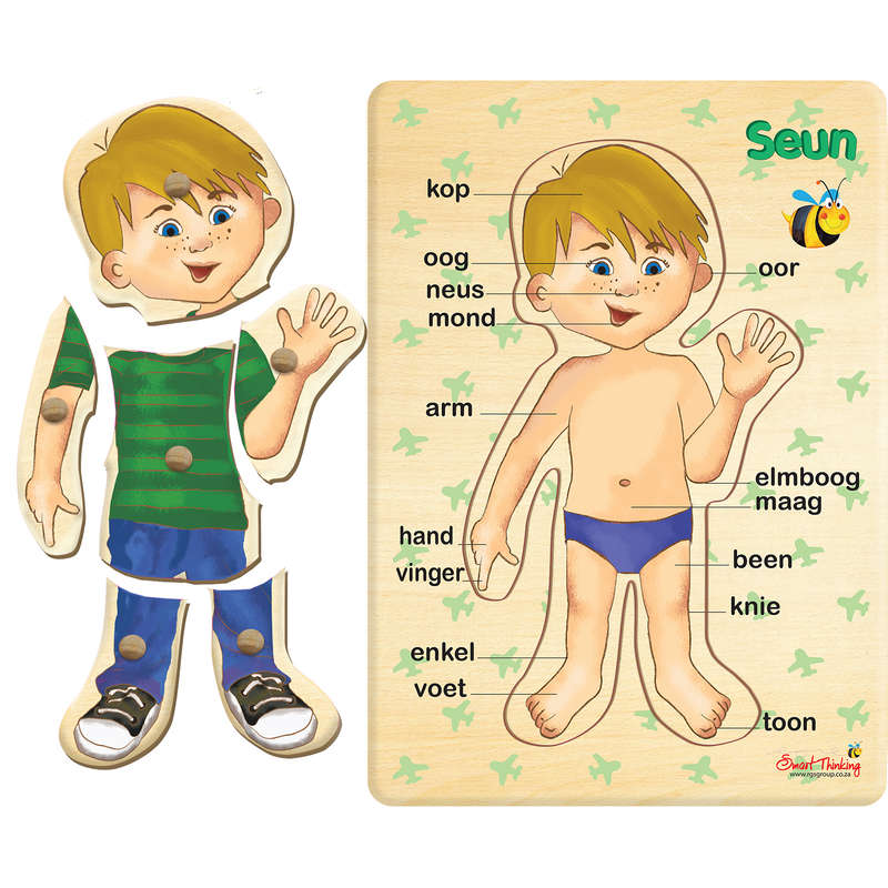 My Liggaam - Seun - Peg Puzzle 6pc