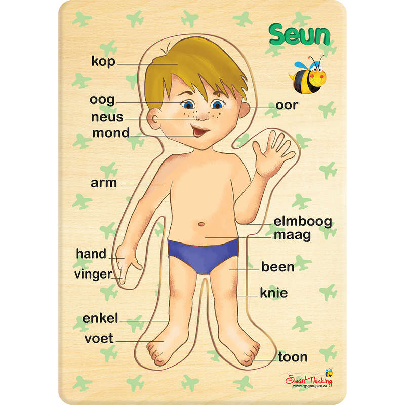 My Liggaam - Seun - Peg Puzzle 6pc