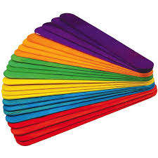 Ice Cream Sticks 25x200mm Coloured