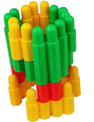 Stacking (Bullet) Construction Set - Plastic