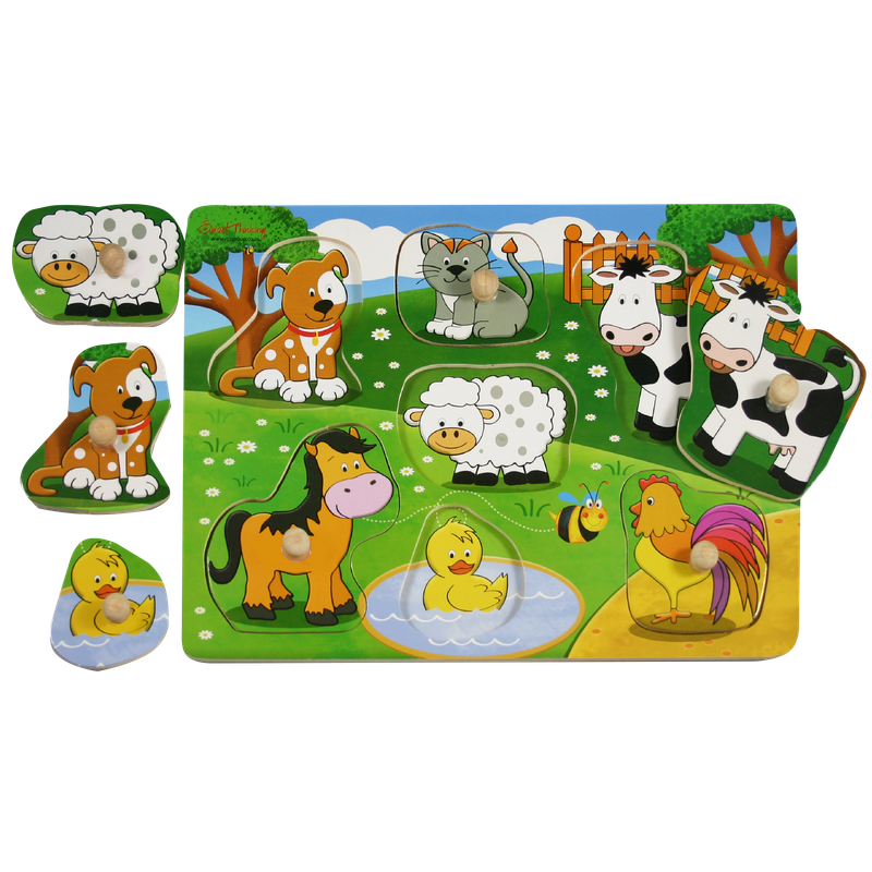 Farm Peg Puzzle 7pc