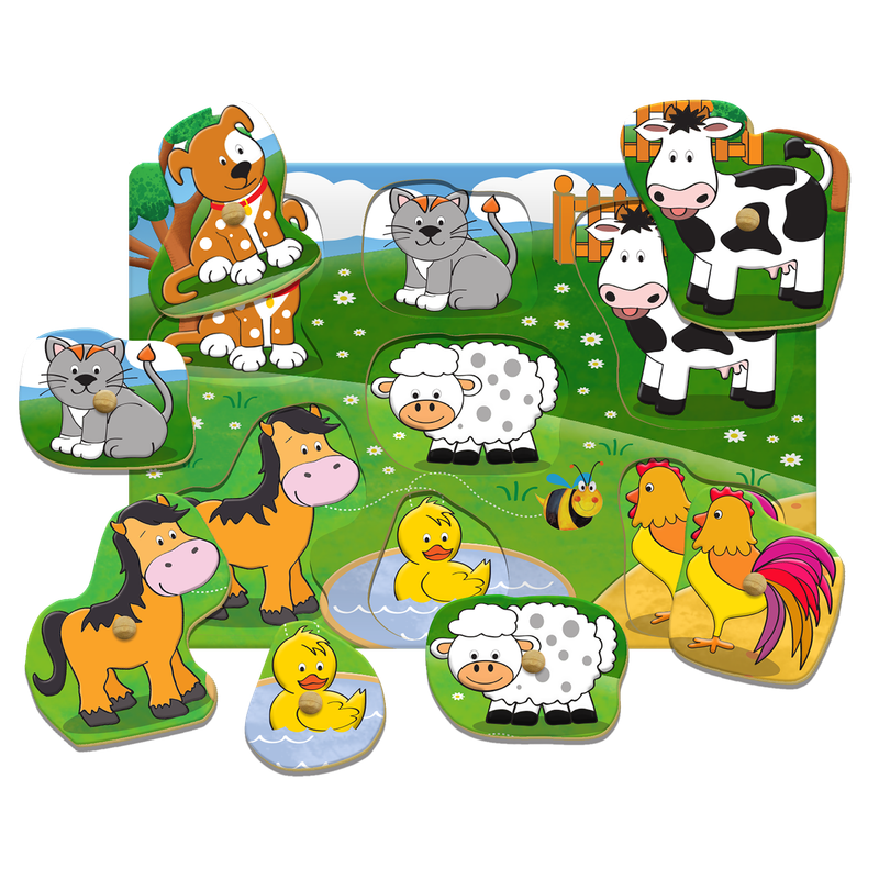 Farm Peg Puzzle 7pc
