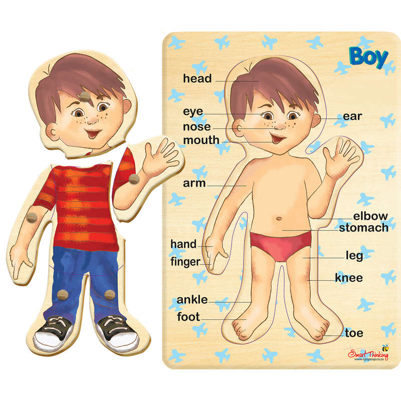 My Body - Boy - Peg Puzzle 6pc