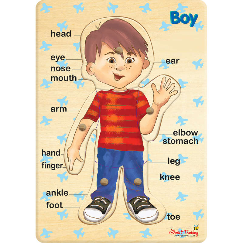 My Body - Boy - Peg Puzzle 6pc