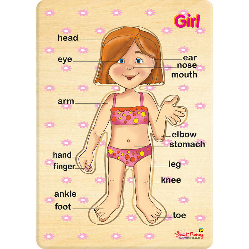 My Body - Girl - Peg Puzzle 6pc